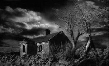 Lonely house, fantasy, house, clouds, goth, storm, land, dark HD wallpaper