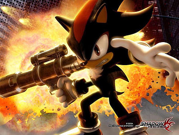 Shadow the Hedgehog, explosion, gun, shadow HD wallpaper