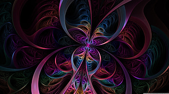 psychedelic butterfly, psychedelic, buterfly, fractal, abstract HD wallpaper
