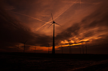 Windmill Sunset Evening Shadow , windmill, sunset, nature, shadow HD wallpaper