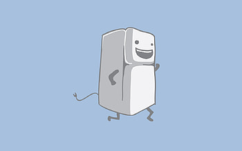 Is Your Fridge Running?... Well You Better Go Catch It ! xD, blue, white, running, awesome, fun, weird, run, random, food, hard, fridge, emo, funny, happy HD wallpaper