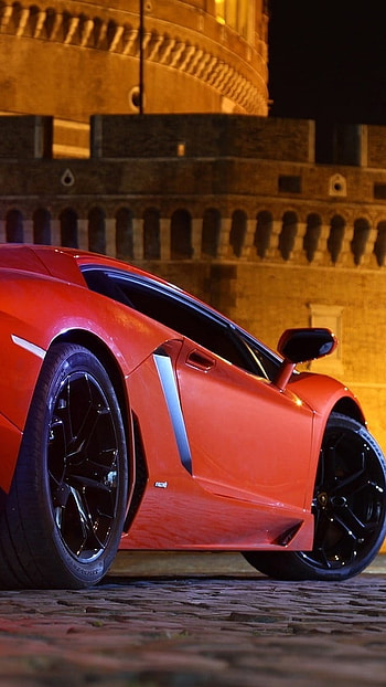 Lamborghini Car, Red Sports Car HD phone wallpaper