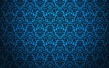 blue ornament background, ornament blue texture, background with ornaments, floral ornament texture, blue floral background HD wallpaper