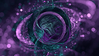 Dreamy planet, sax shaikh, planes, purple, fantasy, abstract, planet, green, space, cosmos, luminos HD wallpaper