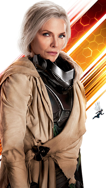 Michelle Pfeiffer as Wasp, Iconic superhero costume, , Electrifying energy HD phone wallpaper