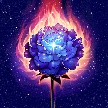 Art, Fire, Shining, Flower, Glare HD phone wallpaper