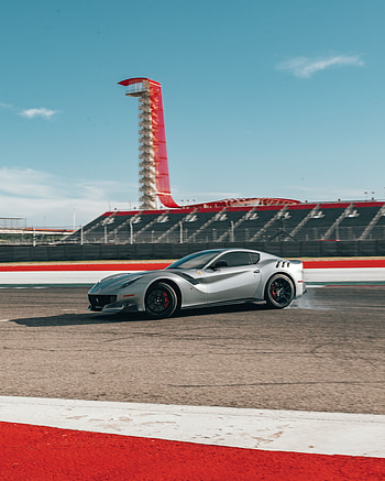 Sports, Ferrari, Cars, Car, Machine, Grey, Sports Car, Side View, Ferrari F12, Track, Route HD phone wallpaper