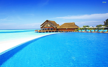 Welcome To The Maldives, relaxing, paradise, pool, peaceful, water HD wallpaper