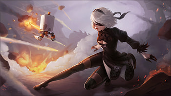 Nier Automata Chronicles Horizon, nier-automata, games, artwork, digital-art, anime, video-games HD wallpaper