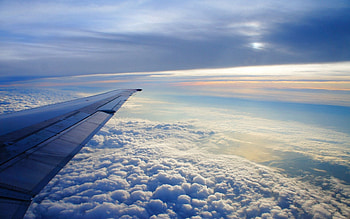 Nature, Sky, Clouds, Earth, Land, Flight, Height, Wing, Plane, Airplane, Hovering, Steaming HD wallpaper