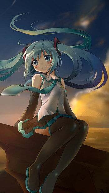 Hatsune Miku Twilight: Vibrant Vocaloid Anime , Hatsune Miku, Anime, Vocaloid HD phone wallpaper