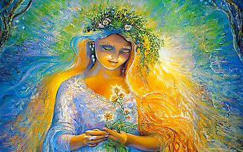 Beautiful Princess, colorful, abstract, anime, glow, fantasy, flowers, beauty HD wallpaper