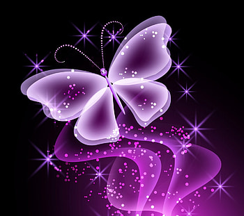 Neon Butterfly, purple, neon, butterfly, glow, glitter, sparkle HD wallpaper