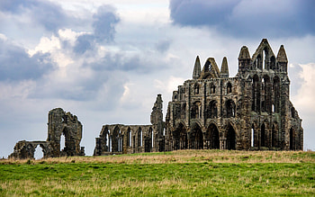 Gothic Architecture, Abbey of Whitby, Ruins castle, England UK HD wallpaper