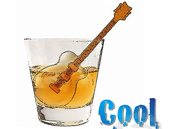 Cool, blue, drawn, white, guitar, cold, hours, hard, icy, glass, new, water, drink, ice, long HD wallpaper