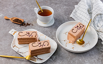 Cake and Tea, dessert, tea, cake, drink HD wallpaper