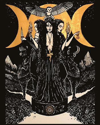 Hekate the Goddess, art, astronomical_object, witch HD phone wallpaper