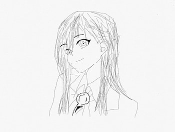 Anime Girl, Anime, sketch, drawing HD wallpaper