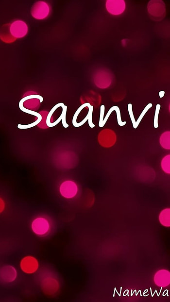 S Name, Saanvi, pink lights, background HD phone wallpaper