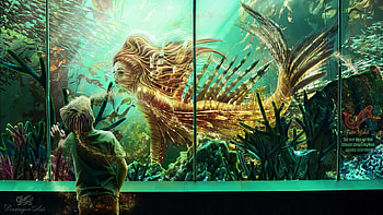 Mermaid, Mermaids, fantasy, greien, magical, Dreamy, water HD wallpaper