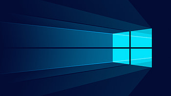 Microsoft, Windows 10 , , Blue background HD wallpaper