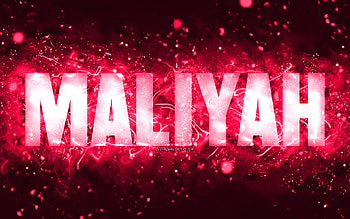 Happy Birtay Maliyah, , pink neon lights, Maliyah name, creative, Maliyah Happy Birtay, Maliyah Birtay, popular american female names, with Maliyah name, Maliyah HD wallpaper
