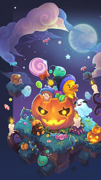 Halloween night, trick or treat HD phone wallpaper