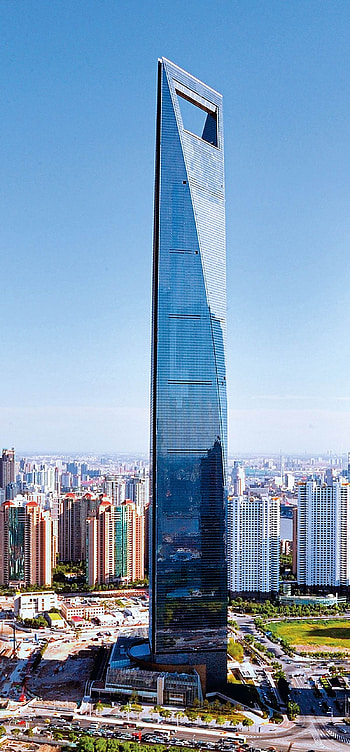 Shanghai World Financial Center, Shanghai skyline, Majestic skyscraper, Impressive architecture HD phone wallpaper