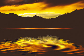 Nature, Sunset, Sky, Horizon, Lake, Reflection HD wallpaper