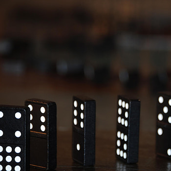Dominos , Sports game, Black and white, Stack of dominos HD phone wallpaper