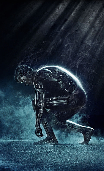 The Terminator, movie, robot, art HD phone wallpaper