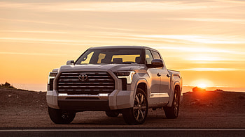 White Pickup Toyota Tundra Capstone CrewMax Cars HD wallpaper