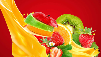 Mixed fruits, Rainbow , Tropical freshness, Juicy explosion HD wallpaper