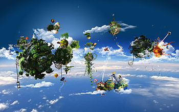 Fantastic world, 3d, fantastic HD wallpaper
