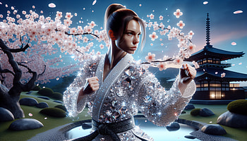 Sakura Kasugano - Cherry Blossom Martial Arts Theme, Sakura Kasugano, martial arts, cherry blossom, warrior, fantasy, fantasy warrior HD wallpaper