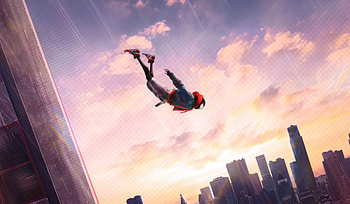 Miles Morales Jump, miles-morales, spiderman, superheroes, artist, artwork, digital-art HD wallpaper
