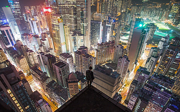 Hong Kong, Rooftop HD wallpaper