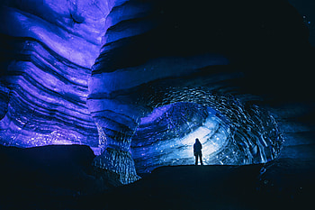 Nature, Ice, Dark, Silhouette, Cave, Glacier HD wallpaper
