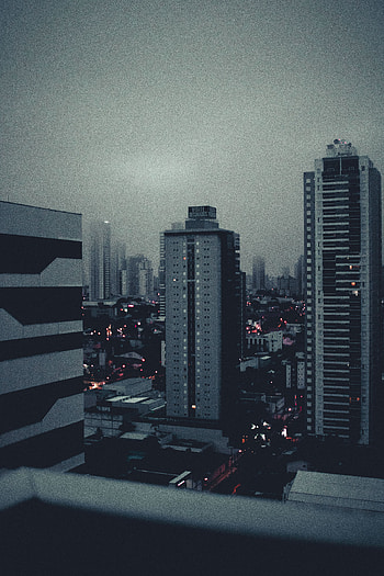 Cities, City, Building, Lights, Fog HD phone wallpaper