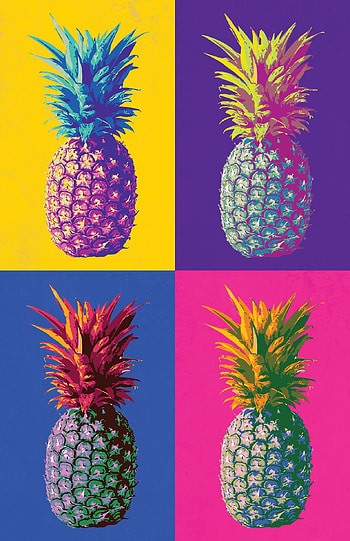 Pineapple, Andy Warhol HD phone wallpaper