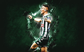 Sotiris Alexandropoulos, Panathinaikos, Greek footballer, midfielder, green stone background, Greece, soccer HD wallpaper