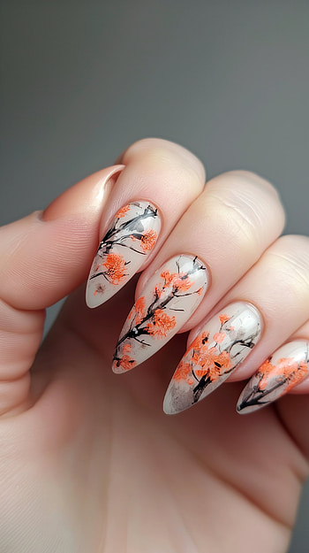 Artistic Blossom Nail Art, artistic HD phone wallpaper