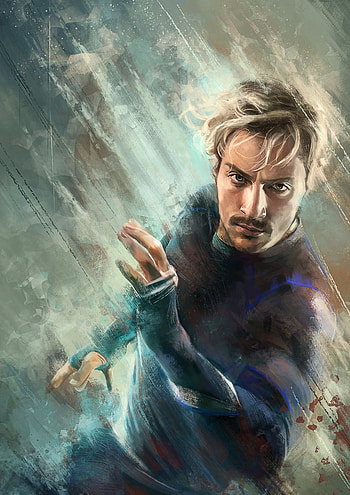 Claudia Gironi's art, Quicksilver illustration, Avengers character, Marvel tribute HD phone wallpaper