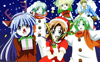 Higurashi no Naku Koro ni X-mas, rena, higurashi no naku koro ni, anime, christmas HD wallpaper