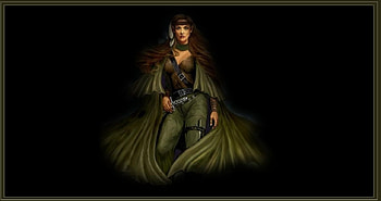 WARRIOR IN GREEN, fantasy, green, warrior, female HD wallpaper