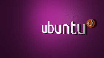ubuntu, purple, orange, white HD wallpaper