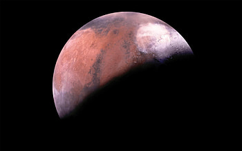 Universe, Shadow, Planet, Mars HD wallpaper