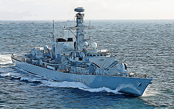 HMS Iron Duke, F234, , vector art, HMS Iron Duke drawing, creative art, HMS Iron Duke art, vector drawing, abstract ships, HMS Iron Duke F234, Royal Navy HD wallpaper