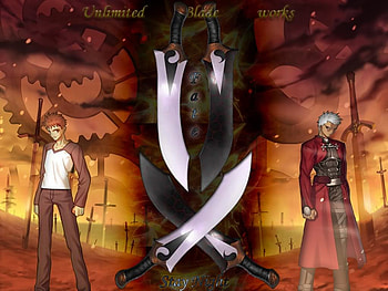 Past and Future, kanshou, bakuya, unlimited blade works, archer, fate stay night, shirou HD wallpaper