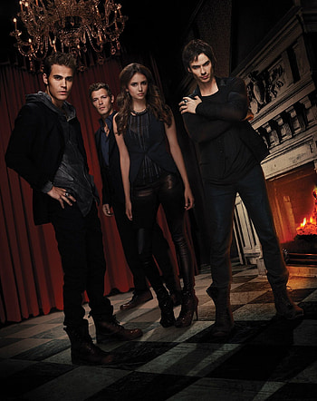 Vampire Diaries series, TV show, Season 3 poster, Vampire Diaries cast HD phone wallpaper